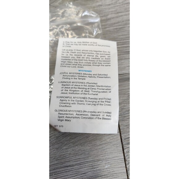 Vintage Knights of Columbus Catholic Saint Mary Rosary-Made In Italy - Picture 10 of 11